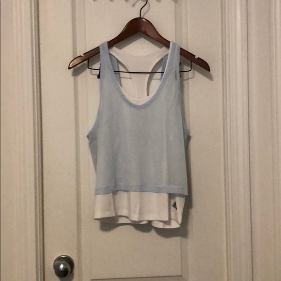 Adidas training tank top with layered design - Picture 1 of 8